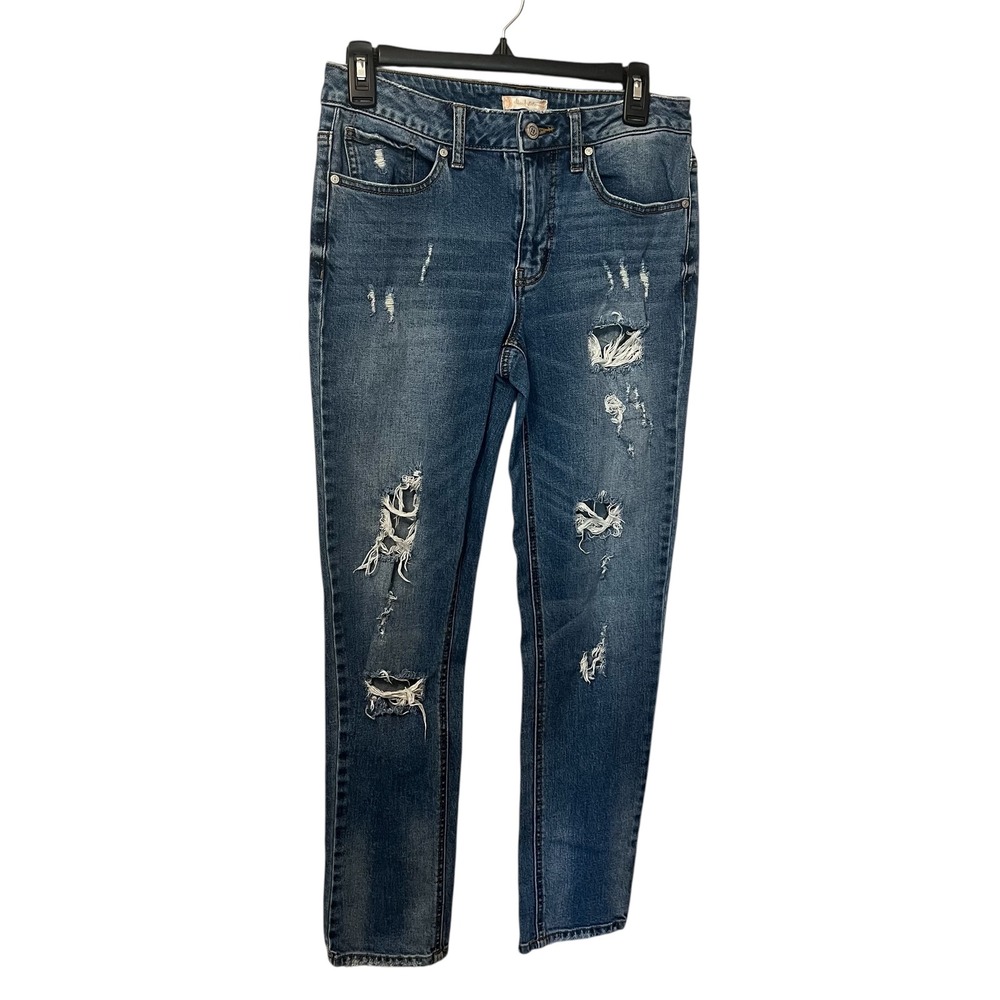 Altard State Distressed Skinny Jeans Womens‎ 25 Medium Wash Ripped Frayed Hem